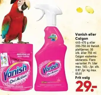 Bilka Vanish eller calgon tilbud