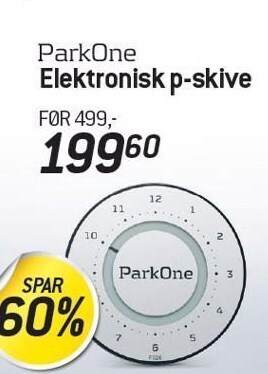 Thansen Parkone elektronisk p-skive tilbud