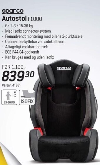 Thansen Sparco autostol tilbud