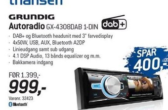 Thansen Grundig autoradio tilbud