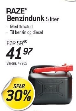 Thansen Raze benzindunk tilbud