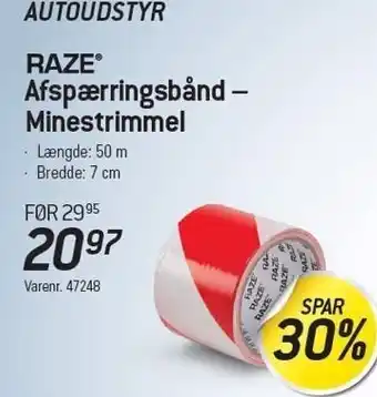 Thansen Raze afspærringsbånd minestrimmel tilbud