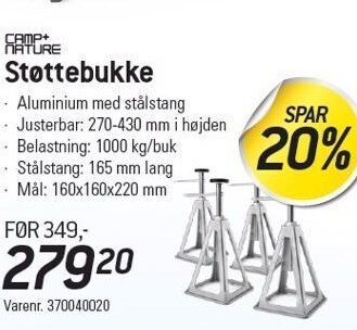 Thansen Camp+ nature støttebukke tilbud