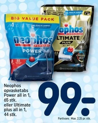REMA 1000 Neophos opvasketabs tilbud