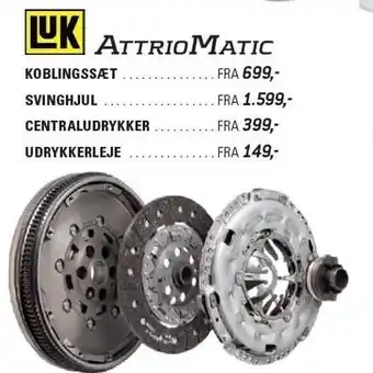 Thansen Luk og attriomatic koblingssæt, svinghjul, centraludrykker eller udrykkerleje tilbud