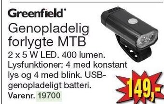 Harald Nyborg Genopladelig forlygte mtb tilbud