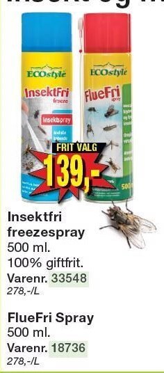 Harald Nyborg Insektfri freezespray eller fluefri spray tilbud