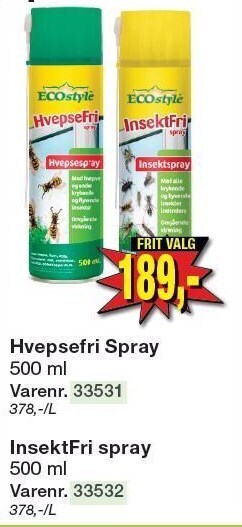 Harald Nyborg Hvepsefri spray eller insektfri spray tilbud