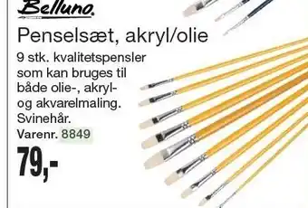 Belluno penselsæt, akryl/olie
