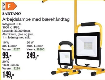 Harald Nyborg Sartano arbejdslampe med bærehåndtag tilbud