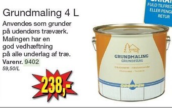 Harald Nyborg Grundmaling 4 l tilbud