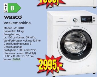 Harald Nyborg Wasco vaskemaskine tilbud