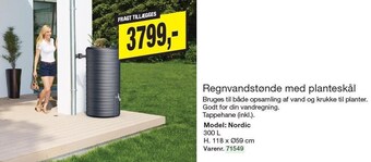Harald Nyborg Regnvandstønde med planteskål tilbud