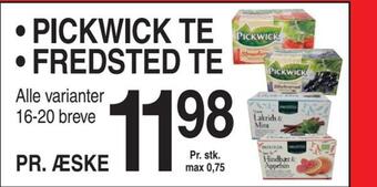 ABC Lavpris Pickwick te • fredsted te tilbud