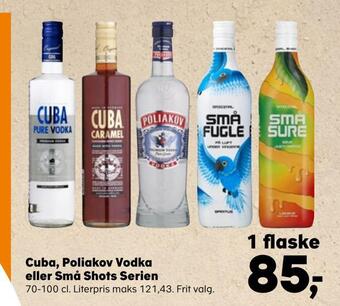 Cuba, poliakov vodka eller små shots serien