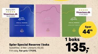 Kvickly Spier special reserve i boks tilbud