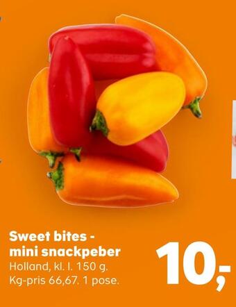 Kvickly Sweet bites mini snackpeber tilbud