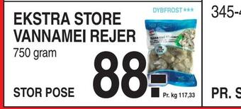 ABC Lavpris Ekstra store vannamei rejer tilbud