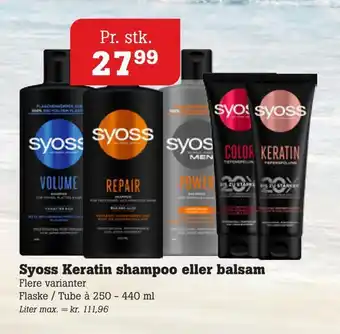 Poetzsch Padborg Syoss keratin shampoo eller balsam tilbud