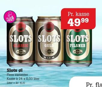 Poetzsch Padborg Slots øl tilbud