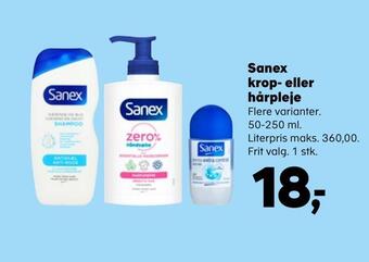 Kvickly Sanex krop- eller hårpleje tilbud