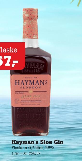 Poetzsch Padborg Hayman's sloe gin tilbud