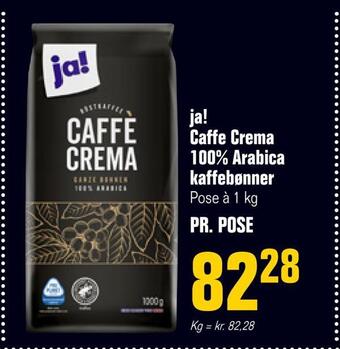Poetzsch Padborg Ja! caffe crema 100% arabica kaffebønner tilbud