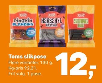 SuperBrugsen Toms slikpose tilbud