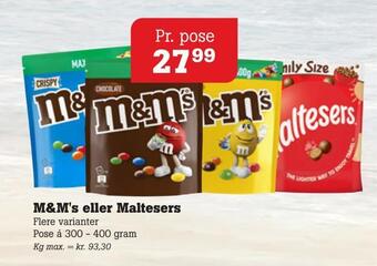 Poetzsch Padborg M&m's eller maltesers tilbud