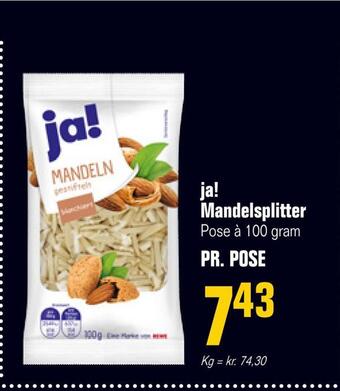 Poetzsch Padborg Ja! mandelsplitter tilbud