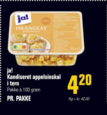 Ja! kandiseret appelsinskal i tern