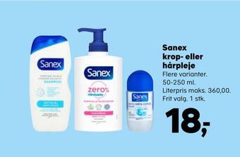 SuperBrugsen Sanex krop- eller hårpleje tilbud