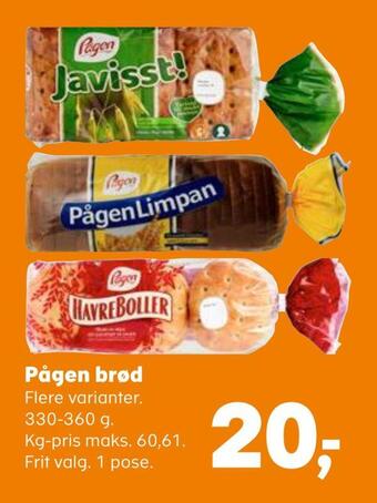 SuperBrugsen Pågen brød tilbud