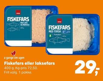 SuperBrugsen Fiskefars eller laksefars tilbud