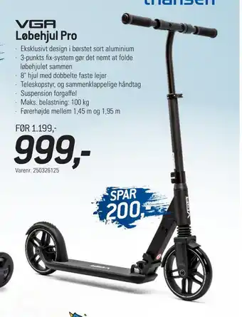 Thansen Løbehjul pro tilbud