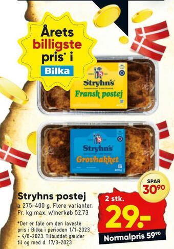 Bilka Stryhns postej tilbud