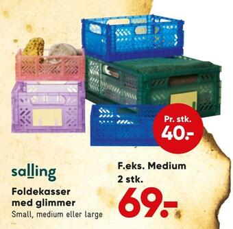 Bilka Foldekasser med glimmer tilbud