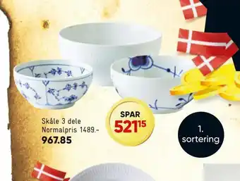Bilka Skåle 3 dele tilbud