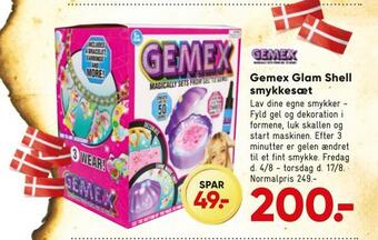 Gemex glam shell smykkesæt