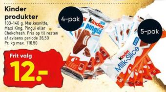 Bilka Kinder produkter tilbud