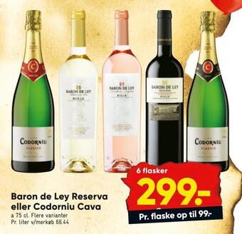 Bilka Baron de ley reserva eller codorniu cava tilbud