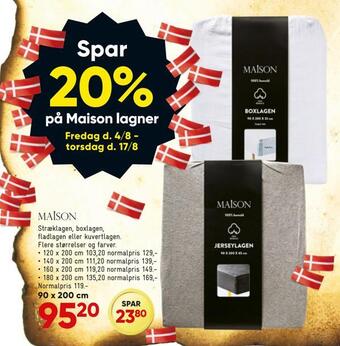 Bilka Spar 20% på maison lagner tilbud