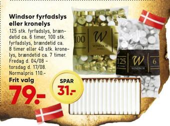 Bilka Windsor fyrfadslys eller kronelys tilbud