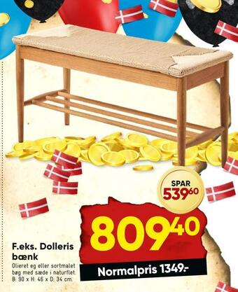 Bilka Dolleris bænk tilbud