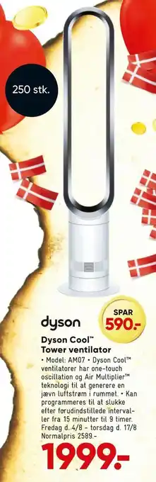 Bilka Dyson cool™ tower ventilator tilbud