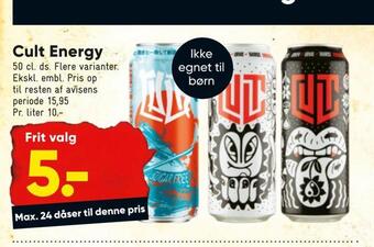Bilka Cult energy tilbud