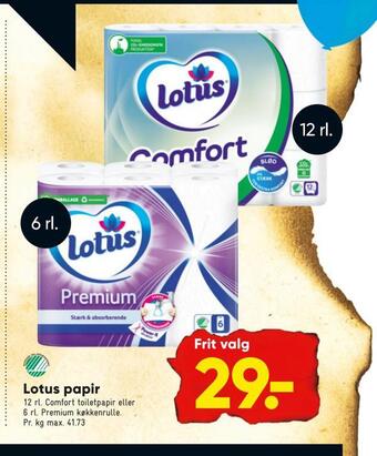 Bilka Lotus papir tilbud