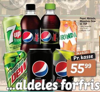 Fakta Tyskland Pepsi, mirinda, mountain dew el. 7up tilbud