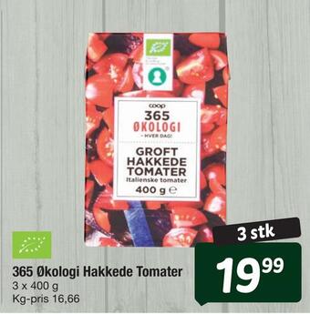 Fakta Tyskland 365 økologi hakkede tomater tilbud