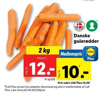 Lidl Danske gulerødder tilbud